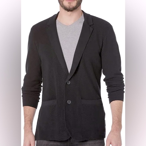 Armani Exchange LS Notch Lapel Textured Knit Unlined Blazer/Cardigan - unisex,All Products : American Fashion Style Bags On Sale
